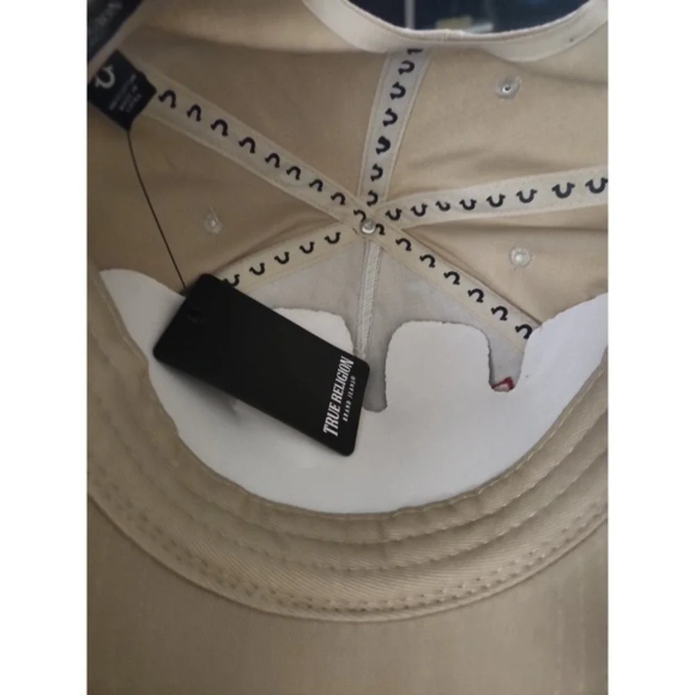 True Religion Red‎ Buddha Snapback Travertine Beige Horseshoe Cap